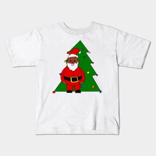 Santa Claus and the Tree Kids T-Shirt